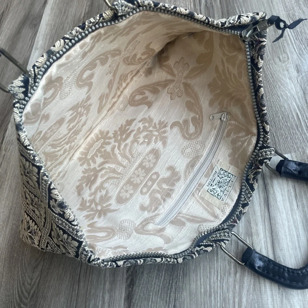Vintage Elliva Boston‎ Tapestry Briefcase Laptop Case w/ Leather Handle 80s